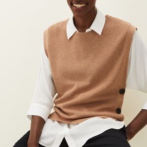 Liv Button Knit Tabard Phase Eight, Size S, Color camel